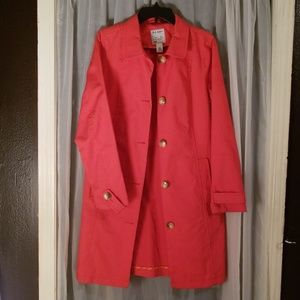 Coral Trench Coat Old Navy Size L